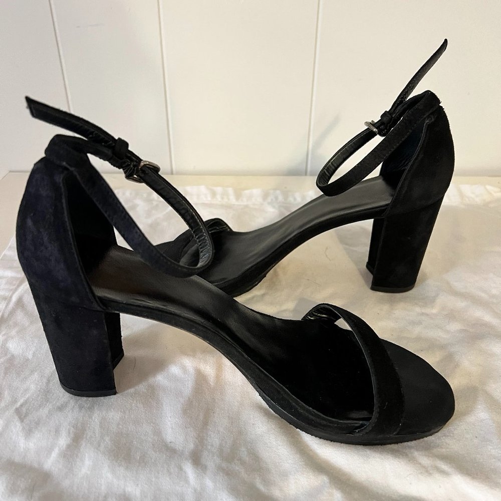 Stuart Weitzman Black Suede Heels